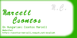 marcell csontos business card